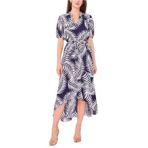 SAM AND JESS Womens Printed Maxi High-Low Dress, White, NWT